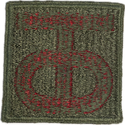 Insigne, 90th Infantry Division, dos vert, 1943