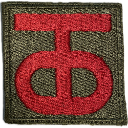 Insigne, 90th Infantry Division, dos vert, 1943