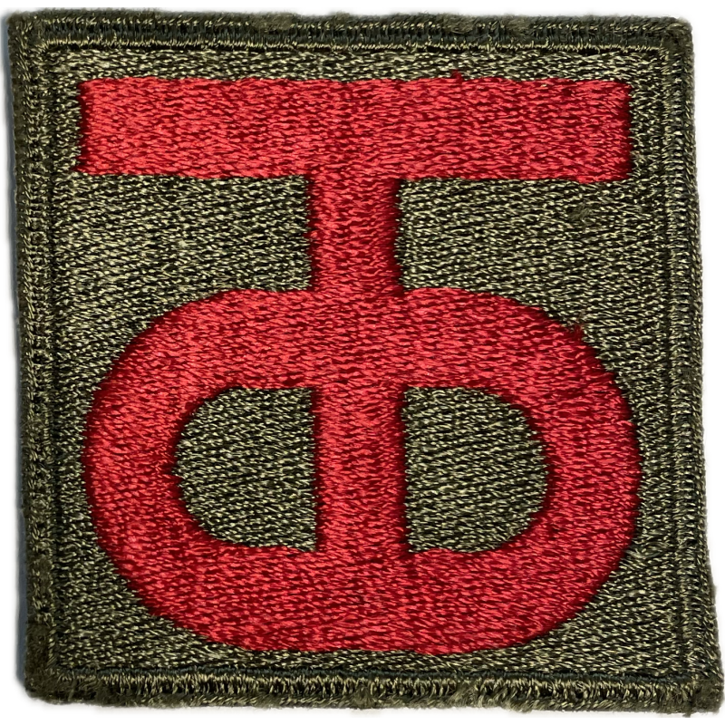 Patch, 90th Infantry Division, OD backing, 1943