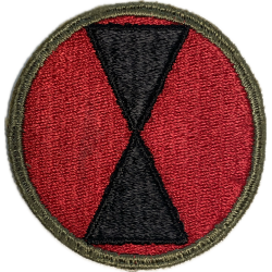 Insigne, 7th Infantry Division, bord vert