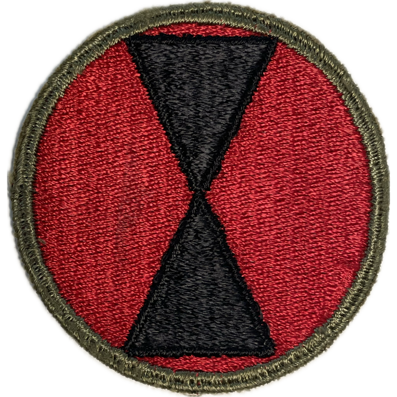 Insigne, 7th Infantry Division, bord vert