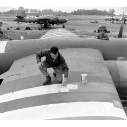 Insigne de poitrine, 553rd Bombardment Squadron, 386th Bombardment Group, 9th Air Force, en cuir