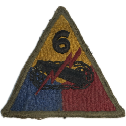 Insigne, 6th Armored Division, dos vert, 1943