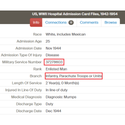 Musette M-1936, Pfc. Irvin Holtan, Co. D, 507th PIR, 82nd Airborne Division, Normandie