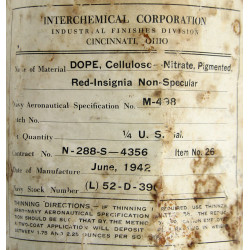 Enduit, Cellulose Dope, US Navy, INTERCHEMICAL CORPORATION, 1942