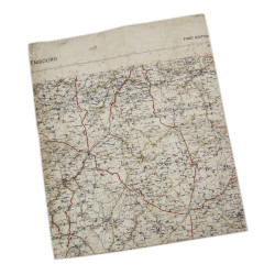 Carte britannique, MONS-LUXEMBOURG, Bataille des Ardennes, 942