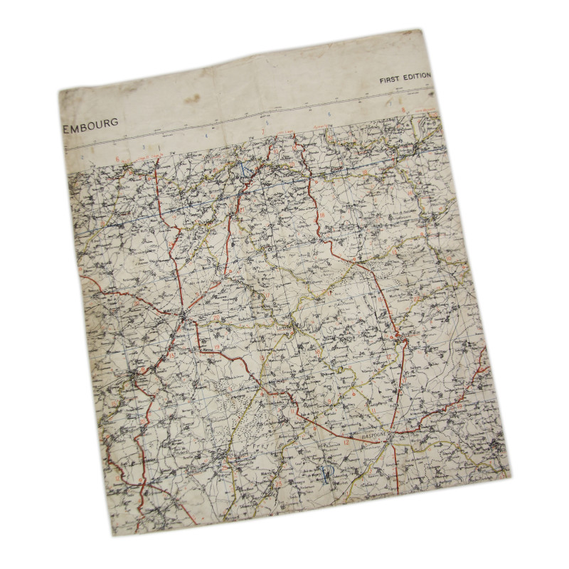 Map, British, MONS-LUXEMBOURG, Battle of the Bulge, 1942