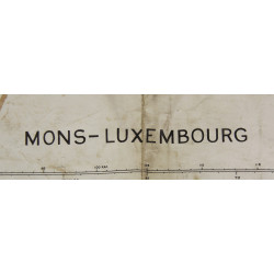 Carte britannique, MONS-LUXEMBOURG, Bataille des Ardennes, 942