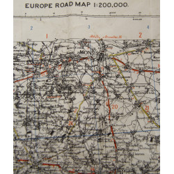 Map, British, MONS-LUXEMBOURG, Battle of the Bulge, 1942