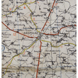 Carte britannique, MONS-LUXEMBOURG, Bataille des Ardennes, 942