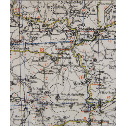 Carte britannique, MONS-LUXEMBOURG, Bataille des Ardennes, 942