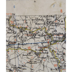 Carte britannique, MONS-LUXEMBOURG, Bataille des Ardennes, 942