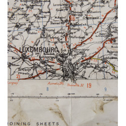 Map, British, MONS-LUXEMBOURG, Battle of the Bulge, 1942