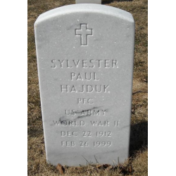 Plaques d'identité, Pfc. Sylvester Hajduk, Co. K, 2nd Inf. Regt., 5th Infantry Division, WIA, Normandie