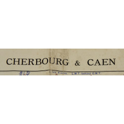 Map, British, CHERBOURG & CAEN, Normandy, 1943