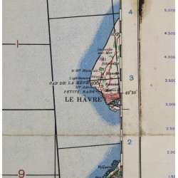 Carte britannique, CHERBOURG & CAEN, Normandie, 1943