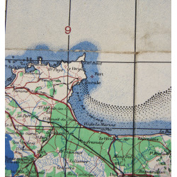 Carte britannique, CHERBOURG & CAEN, Normandie, 1943