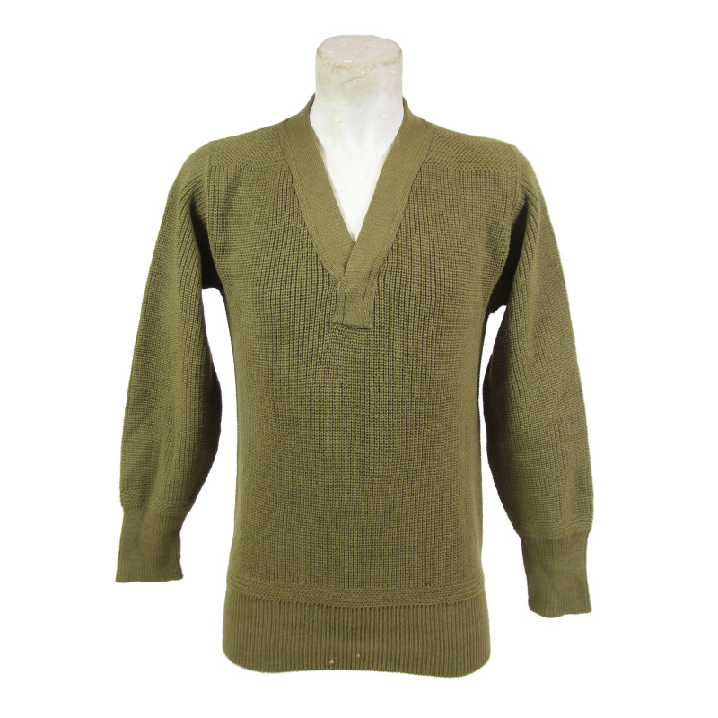 Pull en laine, col en V, US Army