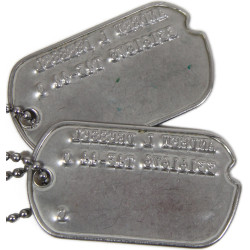 Dog Tags, T/4 Andrew Dressel, Medical Detachment, 630th Tank Destroyer Bn., Injured, ETO