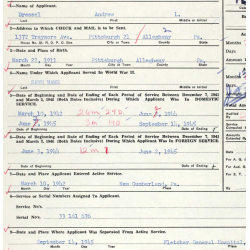 Dog Tags, T/4 Andrew Dressel, Medical Detachment, 630th Tank Destroyer Bn., Injured, ETO