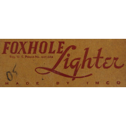 Briquet, Foxhole Lighter, THE IMCO CO., avec mèches