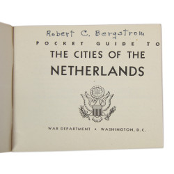 Livret, Pocket Guide to The Cities of The Netherlands, 1944, nominatif