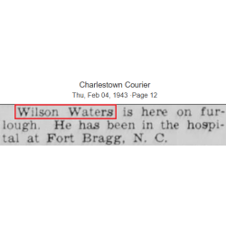 Sous-casque M1 (liner), carton, Hawley, S/Sgt. Wilson Waters, Fort Bragg