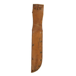 Couteau de combat, MK 2, KA-BAR, OLEAN, N.Y., avec fourreau en cuir, BOYT -43-, Pvt. Robert Hoem