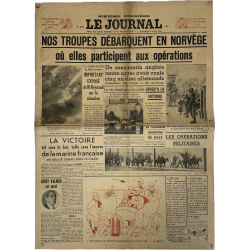 Newspaper, French, Le Journal, April 21, 1940