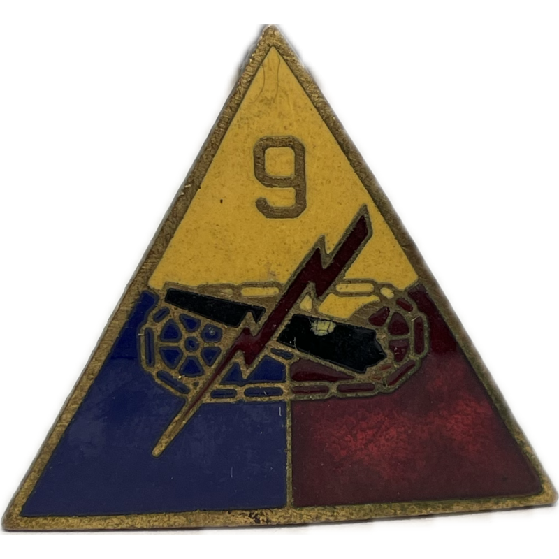 Crest, DUI, 9th Armored Division, PB