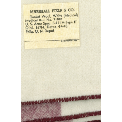 Blanket, Medical Department, MARSHALL FIELD & CO., US Army, Item N° 71580