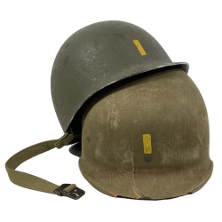 Casque M1, pattes fixes, liner HAWLEY, 2nd Lieutenant