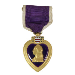 Coffret médaille Purple Heart, S/Sgt. Rocco Puglisi, Co. A, 116th Inf. Regt., 29th Infantry Division, WIA, ETO