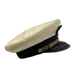 Casquette officier supérieur, US Navy, blanche, B. PASQUALE CO., Cpt. Robert Kinneman, Medical Department