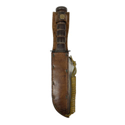 Knife, Fighting, MK 2, ROBESON SHUREDGE, US Navy, with Leather Scabbard, BOYT -43-