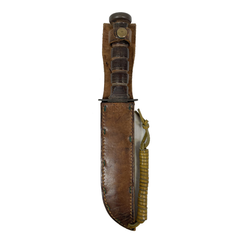 Knife, Fighting, MK 2, ROBESON SHUREDGE, US Navy, with Leather Scabbard, BOYT -43-