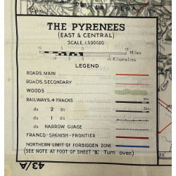 Carte d'évasion en soie, France, A/B, 1943, RAF & USAAF