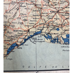 Map, Escape, Silk, A/B, France, 1943, RAF & USAAF