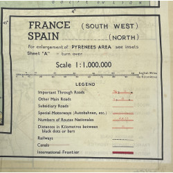 Map, Escape, Silk, A/B, France, 1943, RAF & USAAF