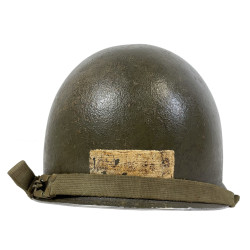 Casque M1, pattes fixes, 4th Infantry Division, NCO, Military Police, liner FIRESTONE