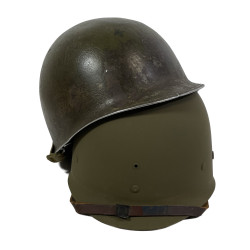 Casque M1, pattes fixes, 4th Infantry Division, NCO, Military Police, liner FIRESTONE