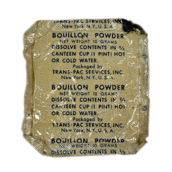 Sachet de bouillon soluble, Bouillon Powder, TRANS-PAC SERVICES, INC., ration