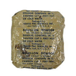 Sachet de bouillon soluble, Bouillon Powder, TRANS-PAC SERVICES, INC., ration