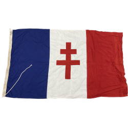 Drapeau de la France Libre, croix de Lorraine, 90 x 160 cm