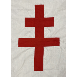 Drapeau de la France Libre, croix de Lorraine, 90 x 160 cm