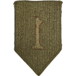 Insigne, 1st Infantry Division, dos vert, 1943