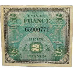 Billet d'invasion, 2 francs, 1944