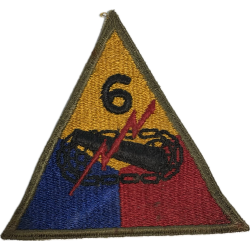 Insigne, 6th Armored Division, dos vert, 1943