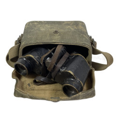 Binoculars, No. 3 Mk II, with Carrying Case, FINNIGANS LTD. 1941, Camouflaged