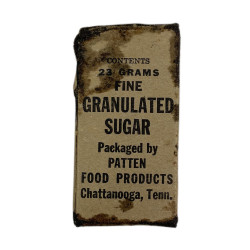 Sachet de sucre cristallisé, Fine Granulated Sugar, PATTEN FOOD PRODUCTS, ration